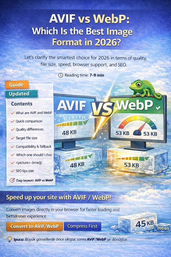 AVIF vs WebP: 2026'nın En İyi Görsel Formatı Hangisi?